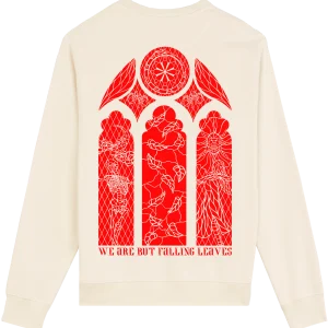 Falling Leaves Crewneck, Natural Raw